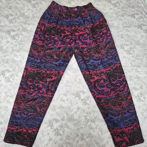 Vintage Paula Saker Tapestry Wool Pants Womens 10 Dark Academia Whimsigoth Boho